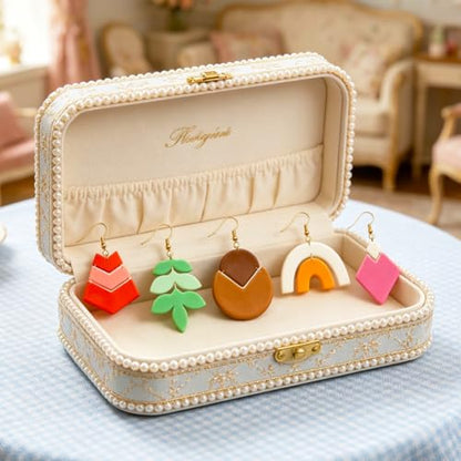 25Pcs Geometric Polymer Clay Cutters Set Circle Abstract Clay Earrings Cutters for Adults Polymer Jewelry Cutter with Earrings Accessories DIY Craft Supplies
