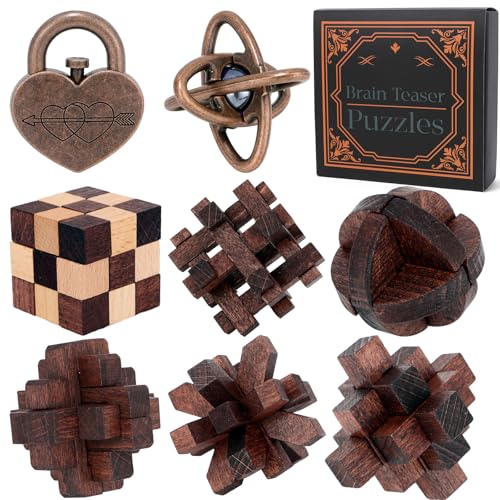 Mytothfy Brain Teaser Puzzles for Adults Teens Kids, 3D Puzzle Game Toys - color: Style F