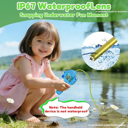 Kids Borescope Camera with Light, STEM Educational Toy, Blue - color: Blue