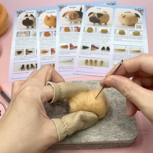 Truslin Needle Felting Kit, 4 Pcs Doll Making Needle Felting Starter Kit - color: 2# 4pcs