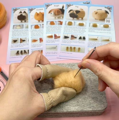 Truslin Needle Felting Kit, 4 Pcs Doll Making Needle Felting Starter Kit - color: 2# 4pcs