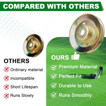 M163464 M154394 Mower Spindle Pulley Fits John Deere Z445 Z425 Z435 Ztrak Zero Turn Mower (3 Pack) - color: M163464 M154394 3 pack