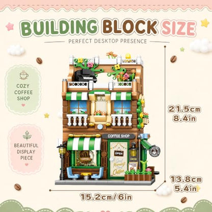 City Street View Building Blocks, Modular Architecture Model - color: Mocha Toned
