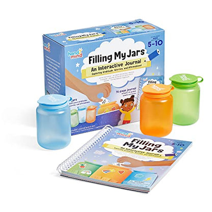 hand2mind Filling My Jars Interactive Journal, Gratitude Journal, Positive Affirmations for Kids, Growth Mindset and Mindfulness for Kids, Social Emotional Learning Activities