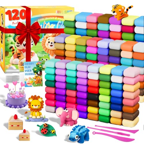 MuseLuxe 120 Colors Air Dry Clay Kit with Sculpting Tools - color: 120 Colors