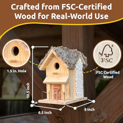 SparkJump DIY Birdhouse & Kids Tool Set Bundle – Build Your Own Cottage Birdhouse and Craft with Real Tools, Perfect DIY Project for Kids & Families