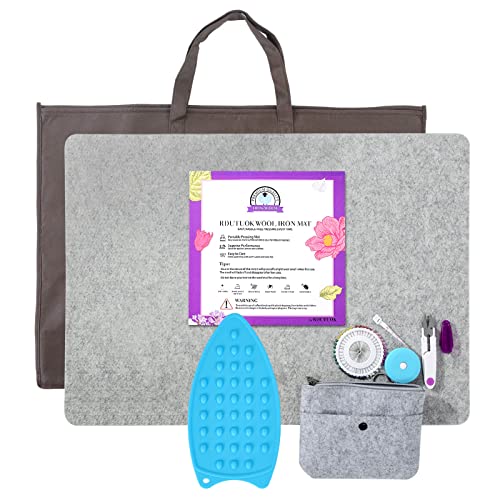 Rdutuok Wool Pressing Mat 100% New Zealand Wool Ironing Mat 17" x 24" - size: 17" x 24"