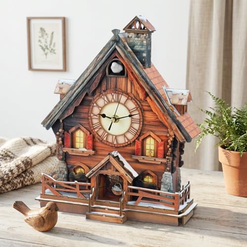 3D Puzzle for Adults Clock - Swiss Chalet Cuckoo Clock Model Kit - color: Swiss Chalet