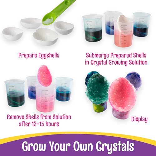 PAAS Easter Egg Decorating Bundle, Includes 1 Active Volcano Eggsperiment Kit, 1 Crystal Growing Eggsperiment Kit, Easter STEM kit, Food Safe Dye (2 Piece Bundle) - color: Multi