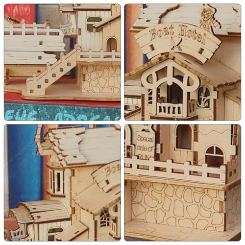 3D Wooden Puzzles for Adults, DIY Pirate Ship Model Building Kit