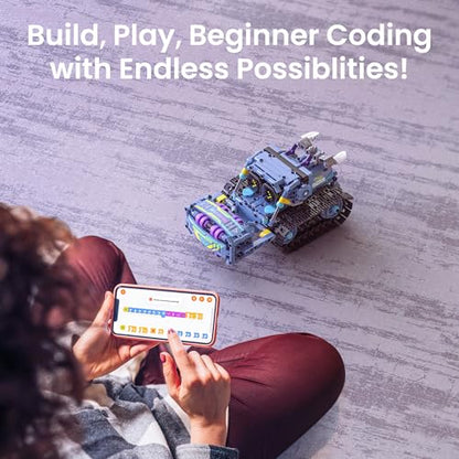 Sillbird Bundle - 2 Items Robot Building Kit with Remote Control & Solar Robotic Toy Christmas STEM Gifts for Kids Boys Ages 8-14, DIY Science Educational Set