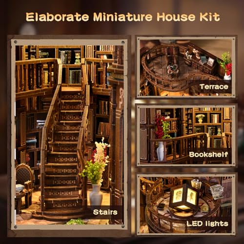 Book Nooks for Adults, DIY Miniature Dollhouse BookNook Kit-Dream Booktore - color: 3d-book Room0