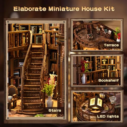 Book Nooks for Adults, DIY Miniature Dollhouse BookNook Kit-Dream Booktore - color: 3d-book Room0