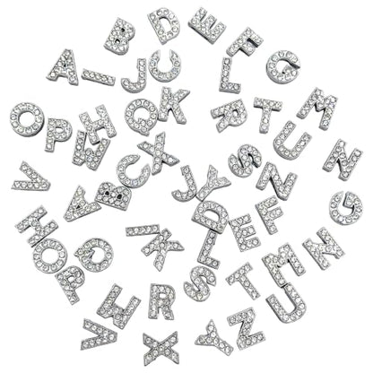 52pcs Rhinestone Letter Charms for DIY Jewelry Making