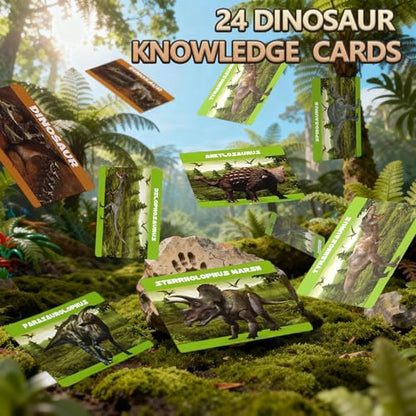 Dinosaur Eggs Toys Dig Kit (24 Eggs) - color: Color & Night Light