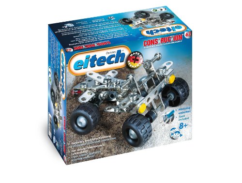 Eitech Starter Series Quad Construction Set & Educational Toy - Intro to Engineering & STEM Learning, Life-Like Steel Frame Replica for Ages 6 and Up
