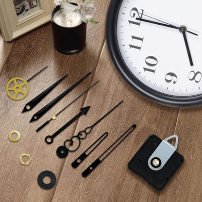 15 Pack Clock Mechanism Replacement Kit with 19 Pairs Clock Hands - size: Thread length 0.78 inche