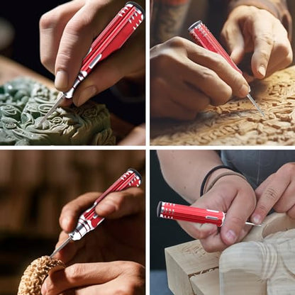 Model Scriber Chisel 7 Blades (0.1/0.2/0.4/0.6/0.8/1.0/2.0mm) - color: Red