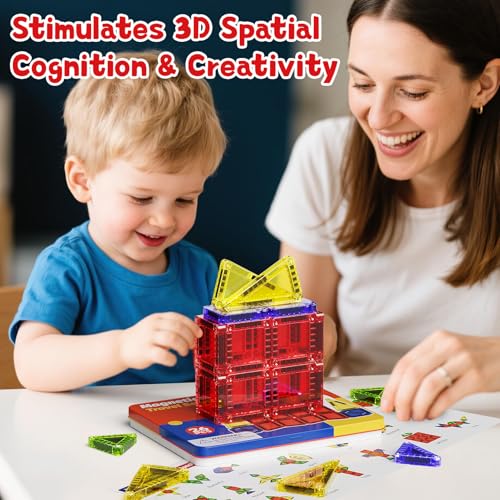 Magnetic Tiles Travel Essentials for Toddlers: 26PCS Storage Case Included - style: Magnetic Tiles Travel Construction Set - 26PCS
