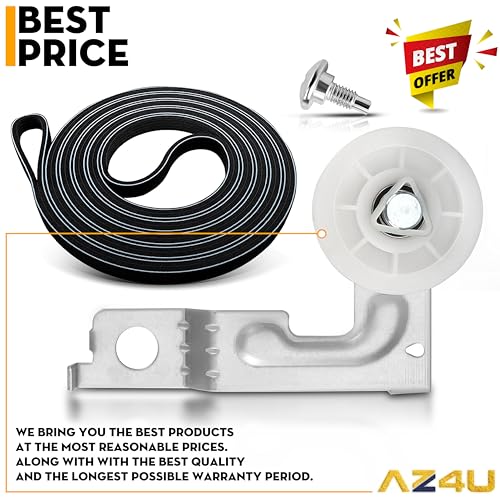 AZ4U Dryer Idler Pulley and Belt Kit for Samsung DV210AEW DV45H7000EW - size: Idler Pulley + Belt