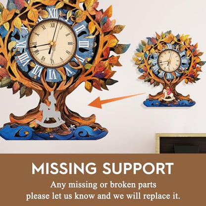 3D Wooden Puzzles for Adults-Tree of Life Clock Puzzle-Adult Craft - color: Tree of Life Clock