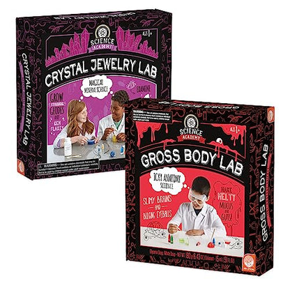 MindWare Science Academy Curious Kits (Crystal and Gross Body Labs) - Chemistry Kits for Kids