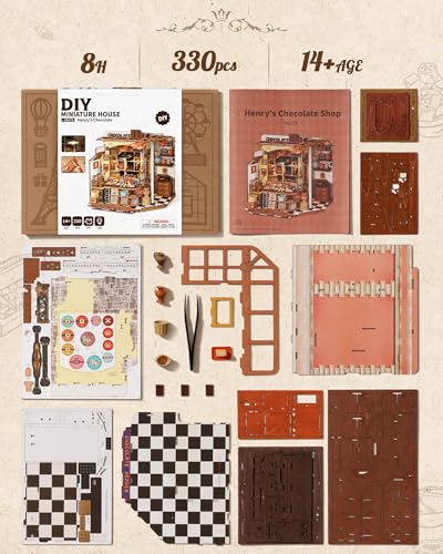 Rolife DIY Miniature House Shop Series - Henry's Chocolate Shop - color: Henry's Chocolate Shop