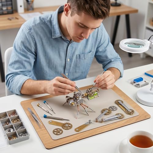 3D Metal Puzzles for Adults Teens-160+Pcs-Mechanical Bee Insect Models-3 Hours to Build-Ideal for Birthday Gifts and Decorations(Mechanical Bee B) - style: Mechanical Bee B