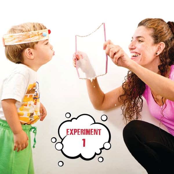 Einstein’s Bubbles and Foam LAB Science Kit for Kids. STEM for Boys & Girls Detailed Picture Guide Included. - color: Azul and Red