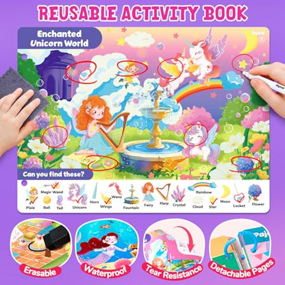 JoyCat Seek & Find Game Book, Educational Toys for Girls Ages 3-6 - style: 3. Seek & Find Girls