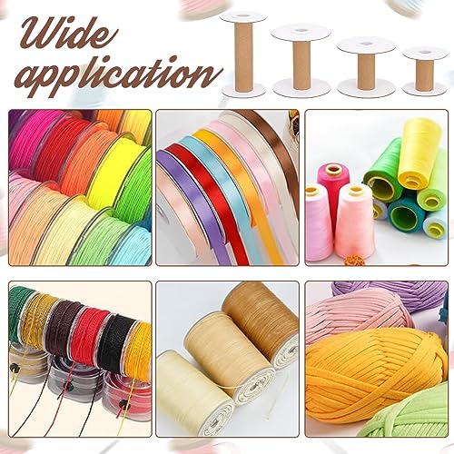 PH PandaHall 16 Sets Empty Paper Thread Spools, Wire Weaving Bobbins Paper Sewing Spools Detachable Thread Ribbon Holder for Yarn Cord Embroidery Sewing DIY Arts Crafts, 50mm/1.97" - size: 50mm/1.97"