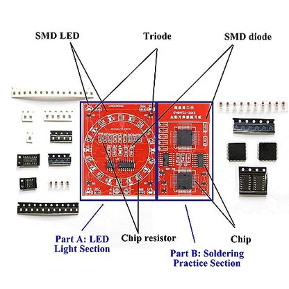 ISolderStore Soldering Practice Kit SMD SMT Kit DIY Electronic DIY Kits Soldering Project oldering Training Board - size: SMD B-1PCS