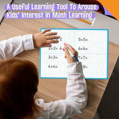 8 Packs XY Axis Graph Dry Erase Board, Double Sided Dry Erase Board Writable and Erasable Math Learning White Board for Kids, Students, Classroom and Home (Each Measures 12” x 9”) - color: Xy Axis Graph