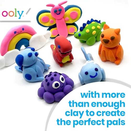 Ooly Creatibles Air Dry Clay for Kids, Includes 10 Reusable Tubs, 40 Colors - style: 40 Colors Deluxe Set