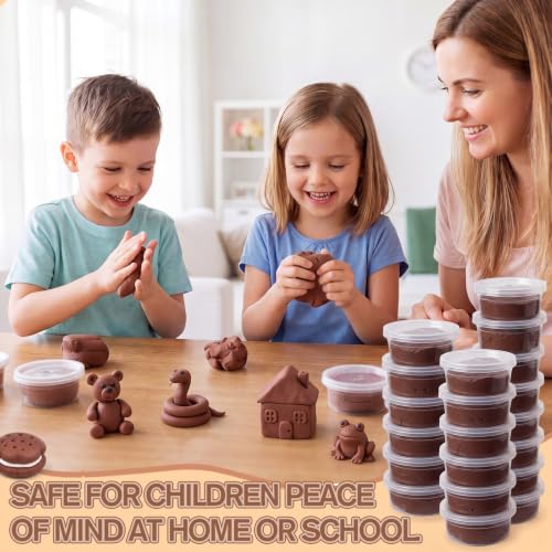 VioraWhite 72 Pcs Air Dry Clay 2.4lb Modeling Clay Kit, Light Brown - color: Light Brown