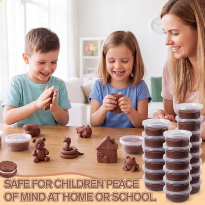 VioraWhite 72 Pcs Air Dry Clay 2.4lb Modeling Clay Kit, Light Brown - color: Light Brown