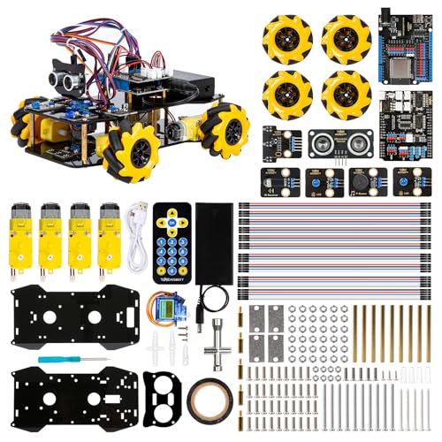 ACEBOTT Smart Robot Car Kit Compatible with Arduino, Robotics for Kids Ages 8-12 12-16, Electronic Programming Project/STEM Science Kits Coding Gifts for Adults and Youths - color: Yellow-c