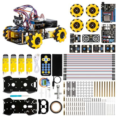 ACEBOTT Smart Robot Car Kit Compatible with Arduino, Robotics for Kids Ages 8-12 12-16, Electronic Programming Project/STEM Science Kits Coding Gifts for Adults and Youths - color: Yellow-c