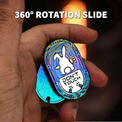 Desperate Rabbit Fidget Slider, Metal Fidget Toys Adults Haptic Coin EDC Fidget Toys Sensory Toy Executive Desk Toy for Keep Focus & Stress Relief (Titanium Flower) - color: Titanium Flower