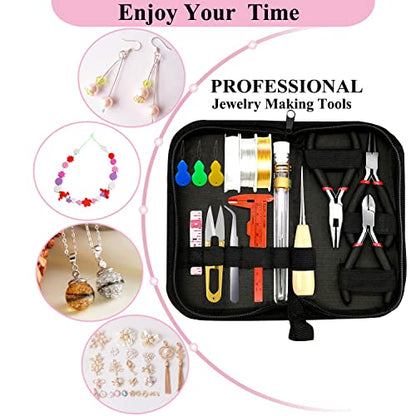 MONVICT Jewelry Making Supplies Kit, 24 + 845 Pcs Jewelry Making Supplies