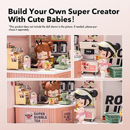 Super Creator-Mini Blocks Model Building Set for Adults, Miniature Plastic House Kit Super Store-Building Blocks Toys for Adult, DIY Crafts/Hobbies for Adult (Double Joy Bubble Tea) - style: Double Joy Bubble Tea