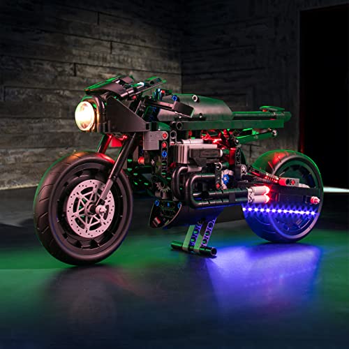 Light Kit for LEGO Technic The Batcycle Set 42155, DIY LED Lighting Set for Space Fans (Lights Only, Model NOT Included)