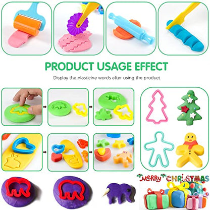 36-Piece Dough Tool Set for Kids Ages 3-8 – Includes Animal Cutters, Rolling Pins, Rollers, Random Colors - color: 36pcs