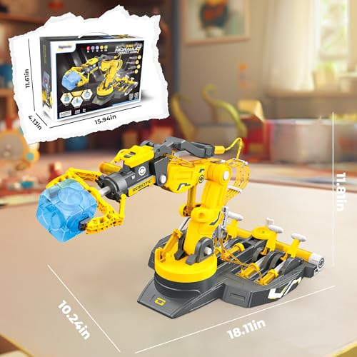 Hydraulic Robot Arm STEM Building Toy, 220 Pcs Engineering Kit