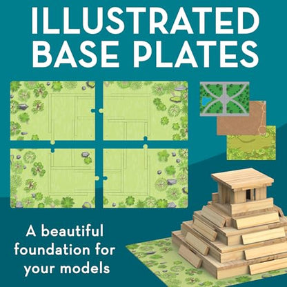 MindWare KEVA Models Monuments - 154 Wooden Building Planks & Step-by-Step Instructions to Build Iconic World Landmarks