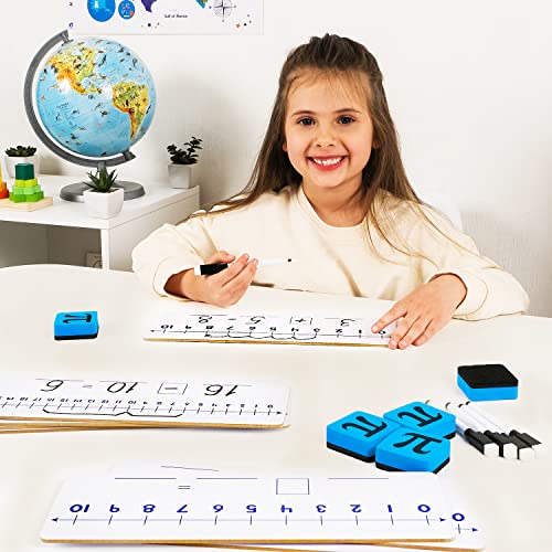 Simply Magic 12-Pack Double-Sided Dry Erase Number Line White Boards 4"x12"