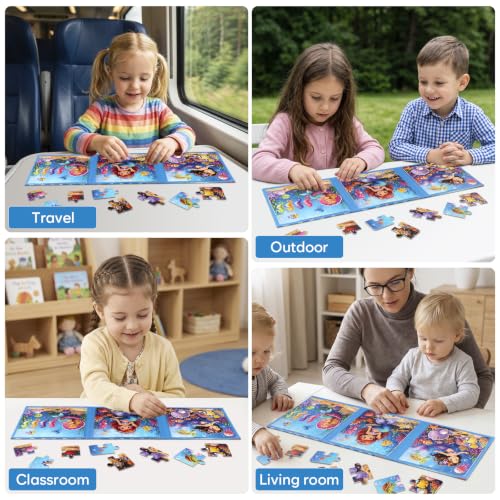 Biarek Mermaid Magnetic Puzzles for Kids 3-5, 37-Piece Travel Set - color: Mermaid - 37 Pieces