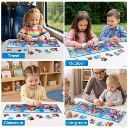 Biarek Mermaid Magnetic Puzzles for Kids 3-5, 37-Piece Travel Set - color: Mermaid - 37 Pieces