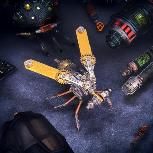 3D Metal Puzzle Insect Bug Mechanical Fly Model Steampunk Sculpture DIY Projects Making Kit Arts and Crafts Metal Building Science kit, Ideas,Gifts for Birthday(Mechanical Fly A) - style: Mechanical Fly A