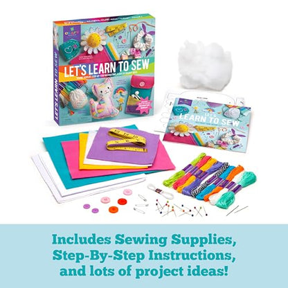 Craft-Tastic Let’s Learn to Sew – Mini Sewing Kit, Arts and Crafts, Art Supplies, Embroidery Kit for Beginners, Includes Sewing Supplies, Easy-to-Follow Instructions, Arts & Crafts, Ages 7+
